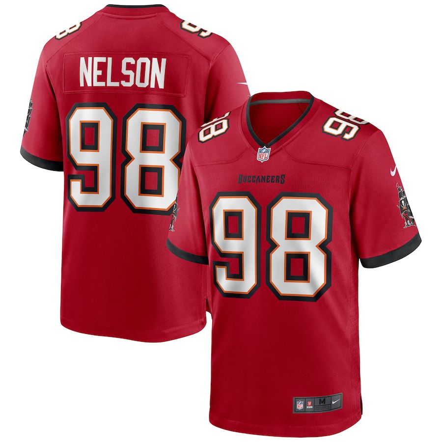 Men Tampa Bay Buccaneers #98 Anthony Nelson Nike Red Game NFL Jersey